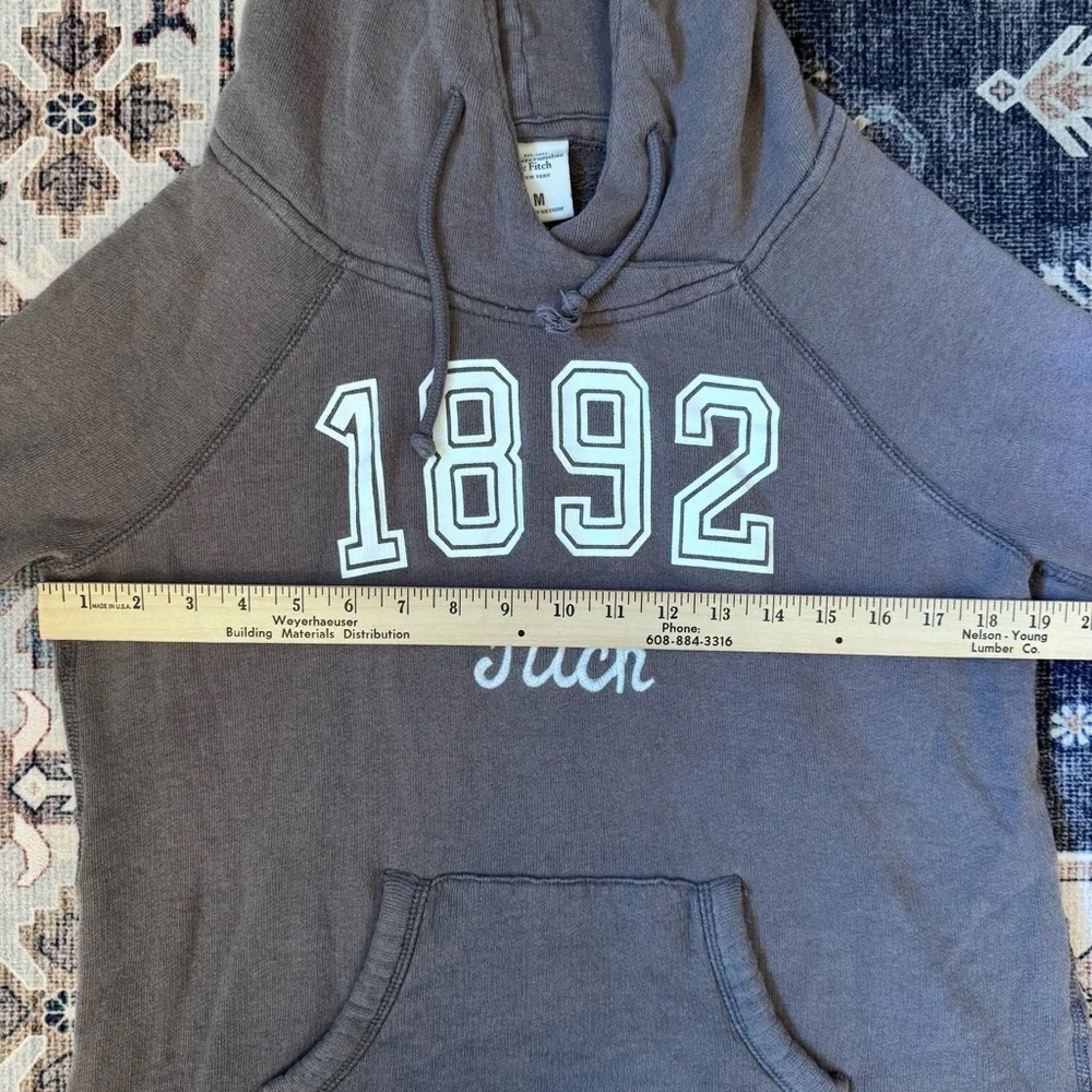 Abercrombie & Fitch Taupe Brown 100% Cotton Hooded Sweatshirt Women’s Size M